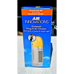 Air Innovations Compact Plug in Ionic Air Cleaner with Night Light Outlet New